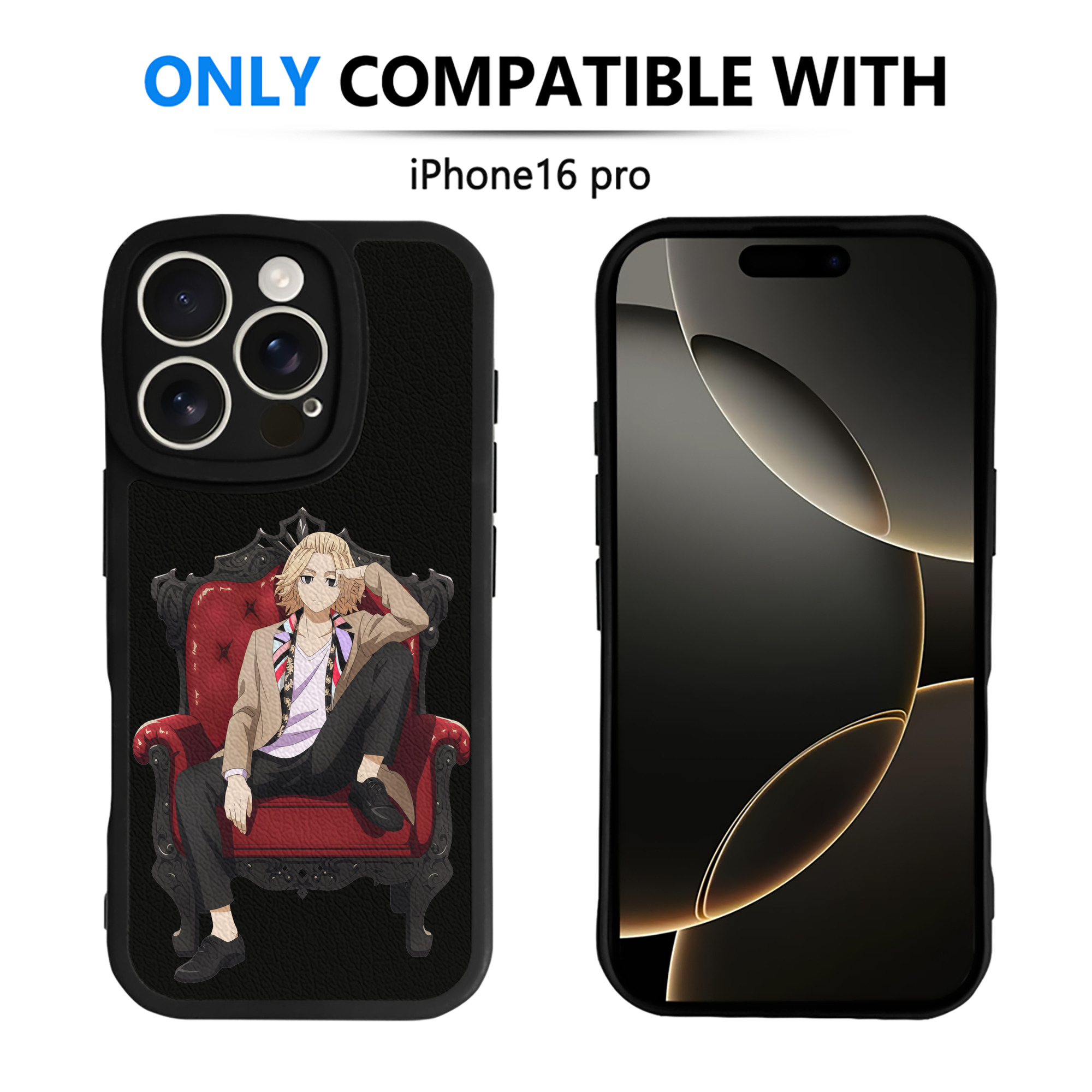 （画像用） 東京リベンジャーズ Tokyo Revengers 【iPhone 16シリーズ対応】シリコンスマホケース（レザー調） 材質：シリコン